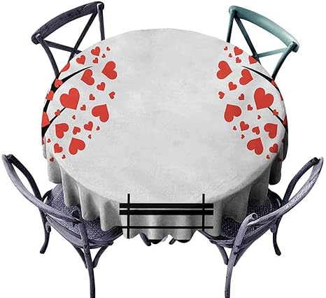 Amazon Vividx 円形アウトドアテーブルクロス 生命の木 成熟したリンゴの木 鳥と巣の果物 家族 自然 食べ物のイメージ モダン ミニマリスト マルチカラー 67 Round 170cm テーブルクロス オンライン通販