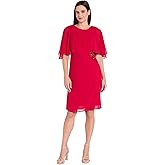 R&M Richards Women's Geo Noir Wrap Dress