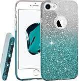 TOZO Case for iPhone 7, SHINY SHADOW Series [Bling Crystal] Ultra Thin Sparkle Premium 3 Layer Hybrid Semi-transparent / Exact Fit / Soft Case for iPhone 7(2016) - 4.7 Gradient Blue
