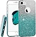 TOZO Case for iPhone 7, SHINY SHADOW Series [Bling Crystal] Ultra Thin Sparkle Premium 3 Layer Hybrid Semi-transparent / Exact Fit / Soft Case for iPhone 7(2016) - 4.7 Gradient Blue