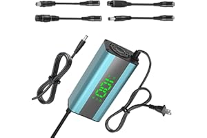 UMIQI 42V 2A Electric Scooter Charger with LED Charging Display, Ebike Battery Charger for 36V Lithium Battery, Replacement with 4 Plugs for Ebike, One Wheel, Electric Bicycle, Scooter, Rad Power Bike