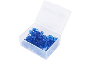 Velaurs Silicone Color Code Rings, Easy Clean 100pcs Dental Color Code Rings Strong Toughness for Distinguish Dental Instruments(Blue)