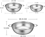 HaWare Colander Set of 3 Stainless Steel Colanders with Handles 16/22/28 cm view 7