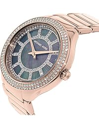 Michael Kors Acero Inoxidable Reloj Casual De La Mujer, color: tono rosa (Modelo: mk3397)