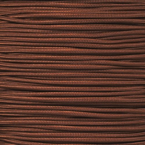PARACORD PLANET | 275 LB Paracord Breaking Strength Tactical 5-Strand 3/32” (2.38) Thickness Parachute Cord Rope | 100 FT Hanks - Chocolate Brown