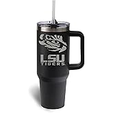 The Memory Company Officially Licensed NCAA 40oz Game Day Tumbler – Stainless Steel, Double-Wall Insulated Travel Mug with Handle, Straw & Laser-Engraved Team Logo