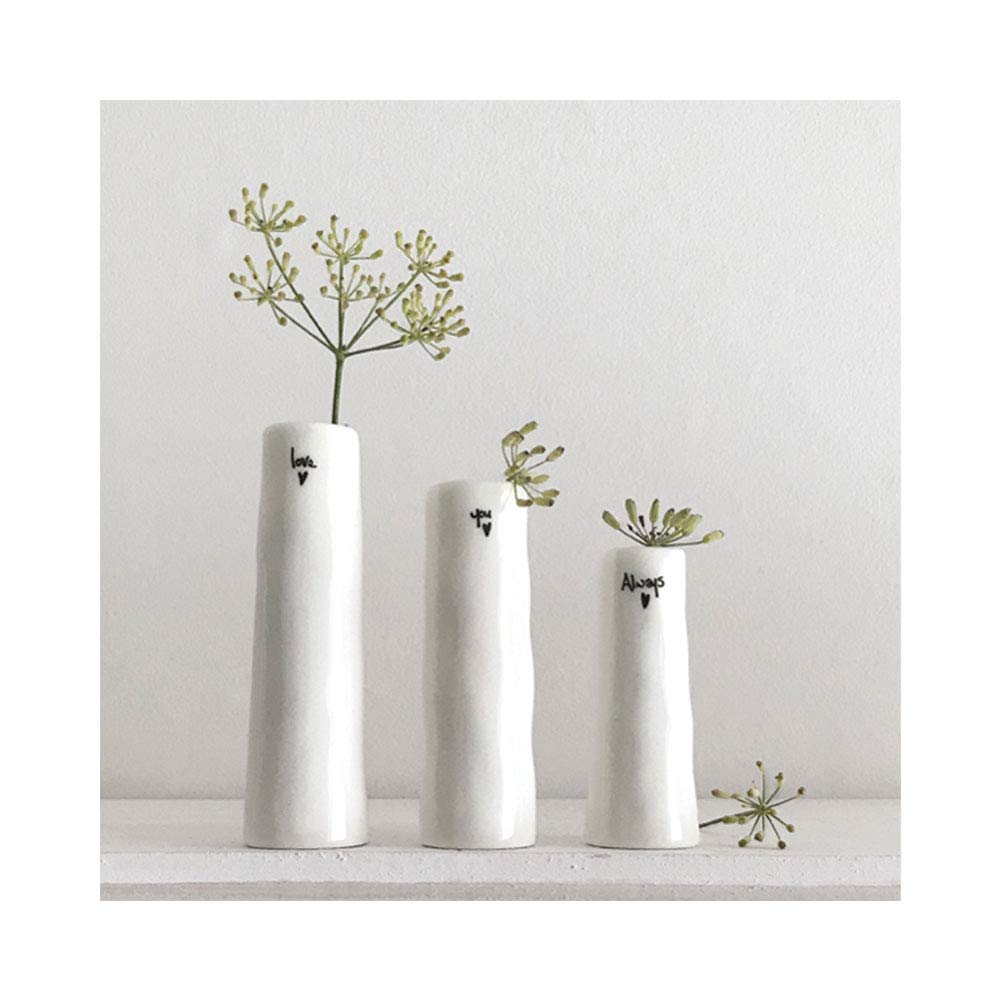 East of India Trio Of Bud Vases - Love You Always