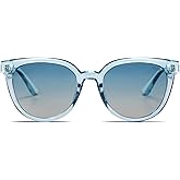 SOJOS Trendy Cat Eye Round Polarized Sunglasses for Women Fashion UV Protection Sunnies Sunglasses SJ2175