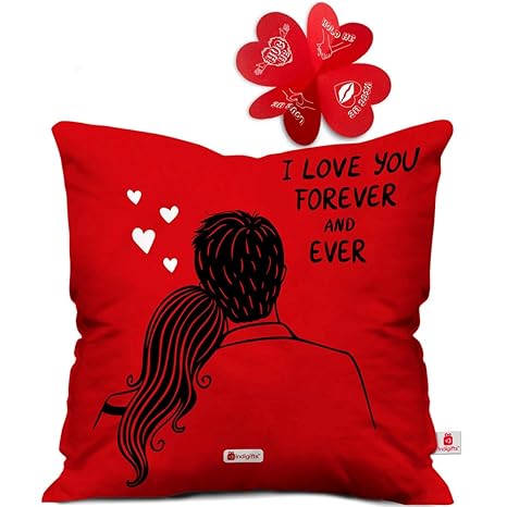 Buy Indigifts Poly Satin I Love You Forever Quote With Couples