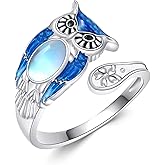 JBAERD Cat/Octopus Adjustable Spoon Rings Sterling Silver Rings Jewelry Gifts for Women