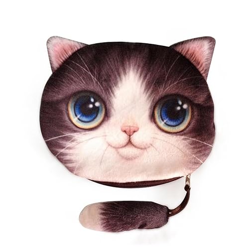 cat face coin purse