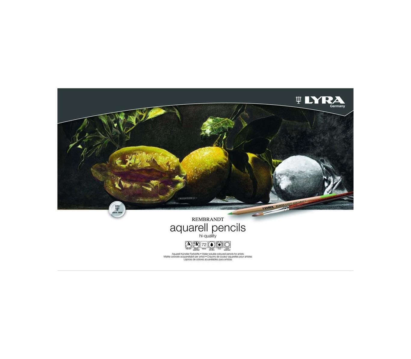 LYRA Rembrandt Aquarell, Fine Art Watercolour Pencil Set, 72 Assorted Colours, For Professionals & Students — image 1