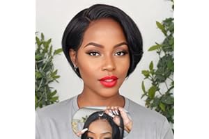 WBTH Pixie Cut Wig Human Hair 5X5 HD Lace Wear and Go Glueless Wigs Human Hair Pre Plucked Pre Cut Short Pixie Cut Glueless Wigs Human Hair for Women (Natural Color)