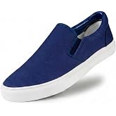 hello basics Men's Canvas Slip On Shoes for Men | Laceless, Low Top, Slip On Sneakers Mens, Padded Insole, Rubber Sole