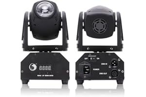 U`King LED Moving Head Light RGBW Beam Lights with DMX for Live Show DJ Disco Events Party Stage Lighting KTV Wedding Christmas and Halloween(1 Pack)