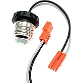 HAJXZH E26 Socket Adapter Medium Base Male Screw in Light Bulb Socket Pigtail Socket Adapter Base Male Screw-in Light Bulb Socket Pigtail Apply to LED Ceiling Lamp Downlight Shell Lamp
