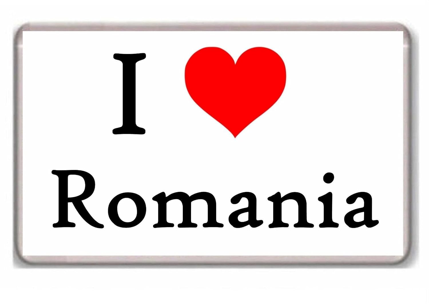 I LOVE Romania - I ? Romania fridge magnet!!! - Calamita da frigo ...