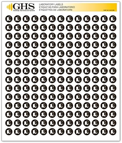 GHS/HazCom 2012: PPE Pictogram Labels, Boots, 1/2" Each (Pack of 1820)