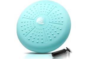 Tumaz Wobble Cushion - Wiggle Seat to Improve Sitting Posture & Stay Focused for Sensory Kids, Balance Disc to Relief Back Pain & Core Strength & Flexible Seating [Extra Thick, Pump Included]