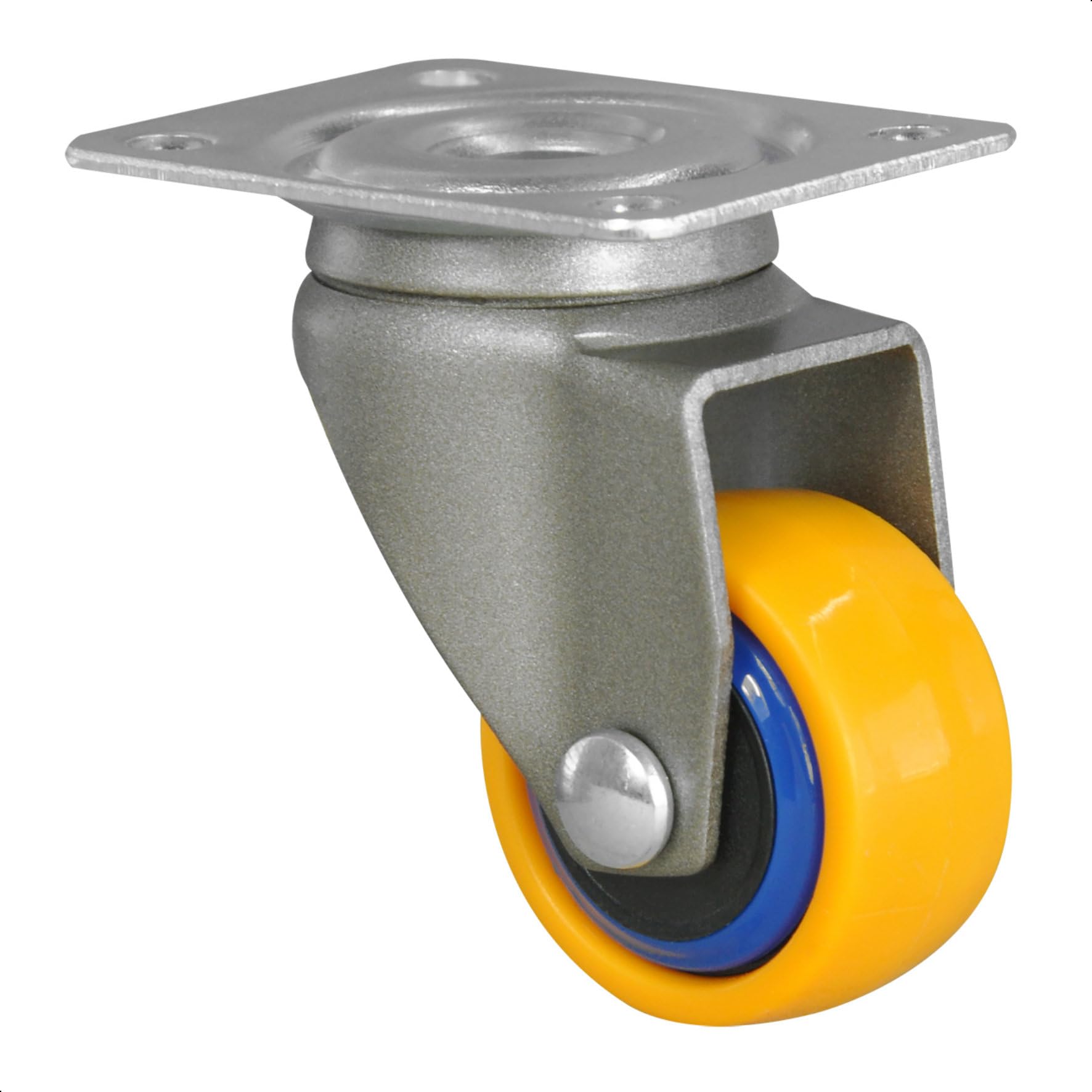 WAGNER design - 3C - swivel castor/furniture castor - multi-coloured, soft tread, diameter Ø 25 mm, load capacity 12 kg - 01222501