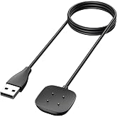 Vancle Charger Cable for Fitbit Versa 4 / 3, Sense 2, 3.3Ft USB Charging Cable with Magnetic Dock Stand