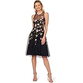 Adrianna Papell, Bead Embroidery Dress, Midnight Multi