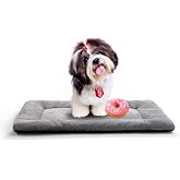 Dog Crate Pad Washable Dog Bed for Crate Small Cozy Mat 24-Inch Gray | Ultra Soft Kennel Pad,Anti-Slip Bottom,Fits for Most Metal Crates,Comfortable Sleeping Pet Mat