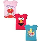 Sesame Street Baby-Girls Sesame Street 3 Pack T-Shirt Bundle - Elmo, Big Bird