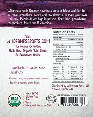 Wilderness Poets, Oregon Hazelnuts - Organic, Raw, Whole Nuts with Skins, No Shells, Bulk Size (32 Ounce - 2 Pound) - Image 3
