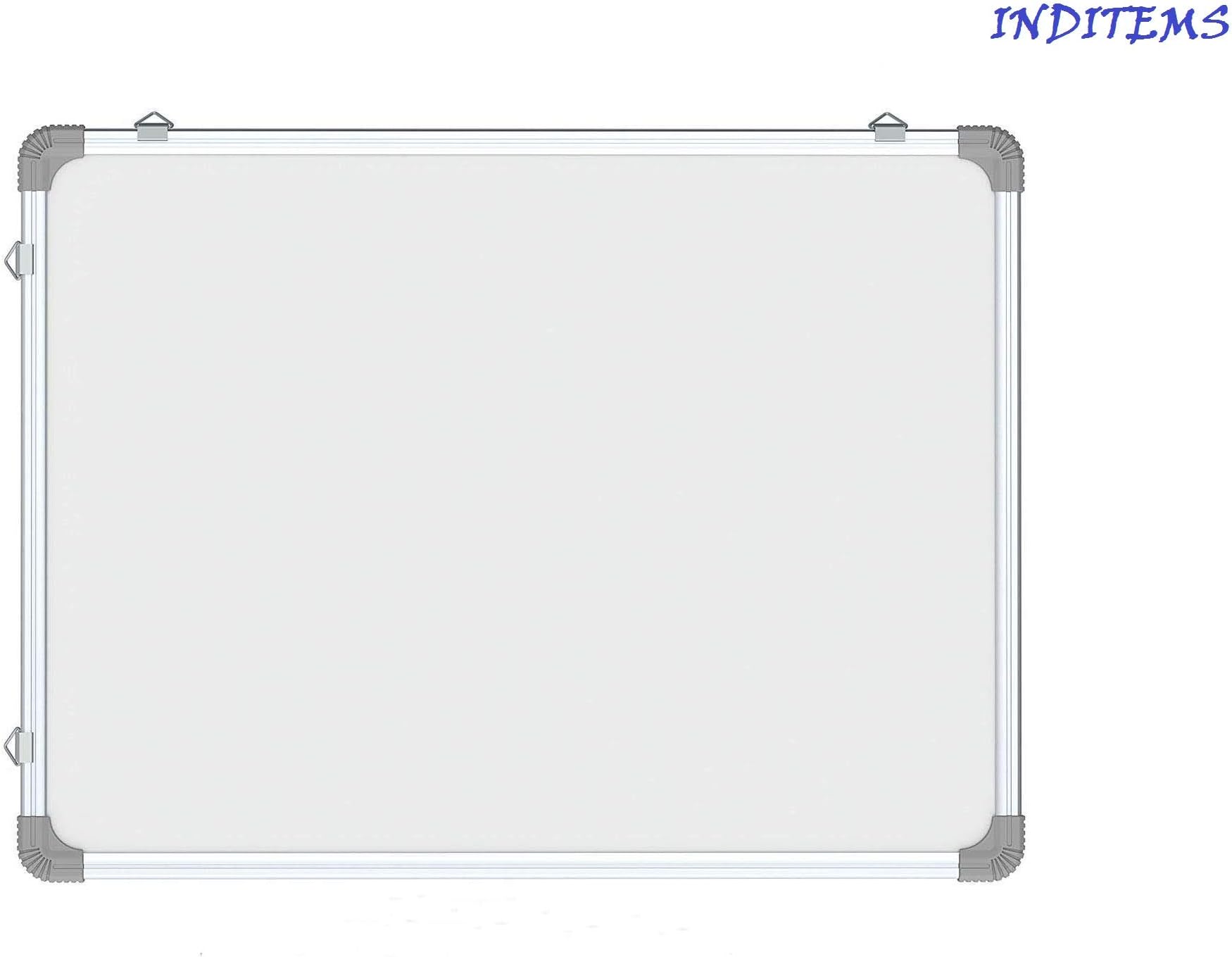 INDITEMS Official Regular Steel Non-Magnetic Whiteboard, with Aluminium Frame (30 x 45 cm)