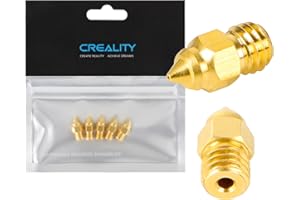 Creality Official Ender 3 S1 Nozzles, 5PCS 0.4mm MK Brass Nozzle for Ender 3 S1 Pro/Ender-3 S1 Plus Sprite Extruder and Original Extruder Nozzle of 3D Printer CR-6 SE/Ender-2 Pro/CR-6 Max/CR-10 Smart