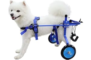 HobeyHove Adjustable Dog Wheelchair for Back Legs，Pet/Doggie Doggy Wheelchairs with Disabled Hind Legs Walking (S-Blue)