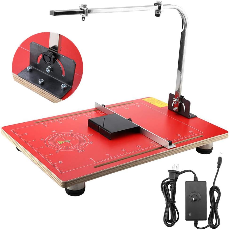 Jadpes Foam Cutting Machine, Multi-Function Electric Heating Hot Wire Foam Table Working Stand Table Tool Styrofoam Cutter Machine for Home Industry Factory Desktop Hot Wire Foam Cutting Mach