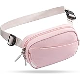 Inateck Sling Bag X-Mini, Durable Fanny Pack with RFID Blocking, Water-resistant Belt Waist Bag with Quick-adjust Strap, Stylish Waist Pack for Men, Women, Travel, Hiking, Cycling, Work, Sports, Pink