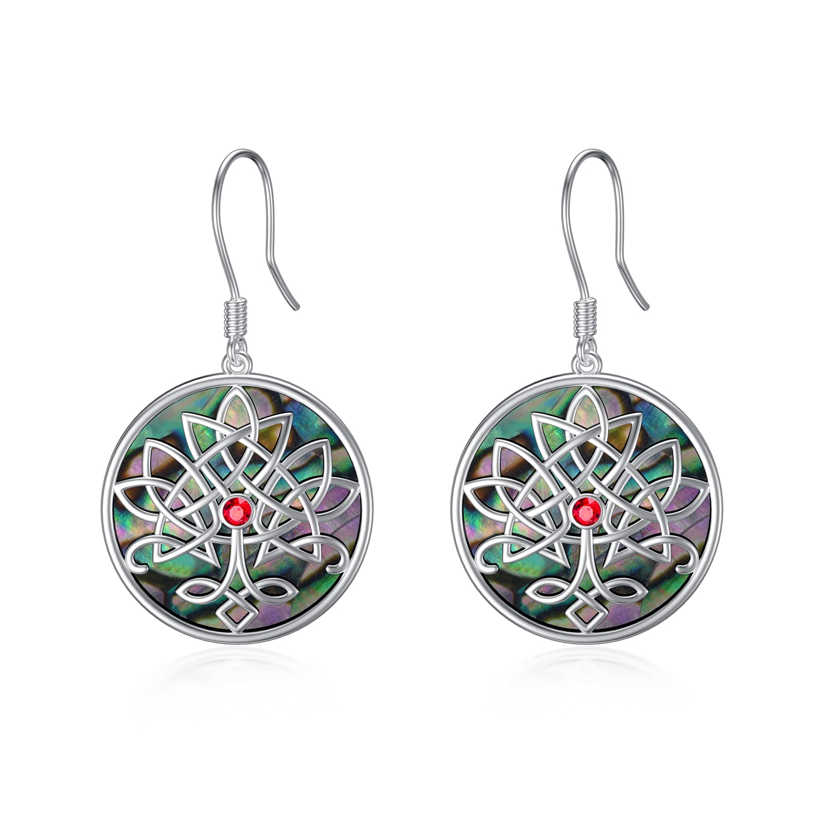 Sterling Silver Celtic Tree of Life Dangle Drop Earrings, Birthday Jewellery Gifts for Women Her