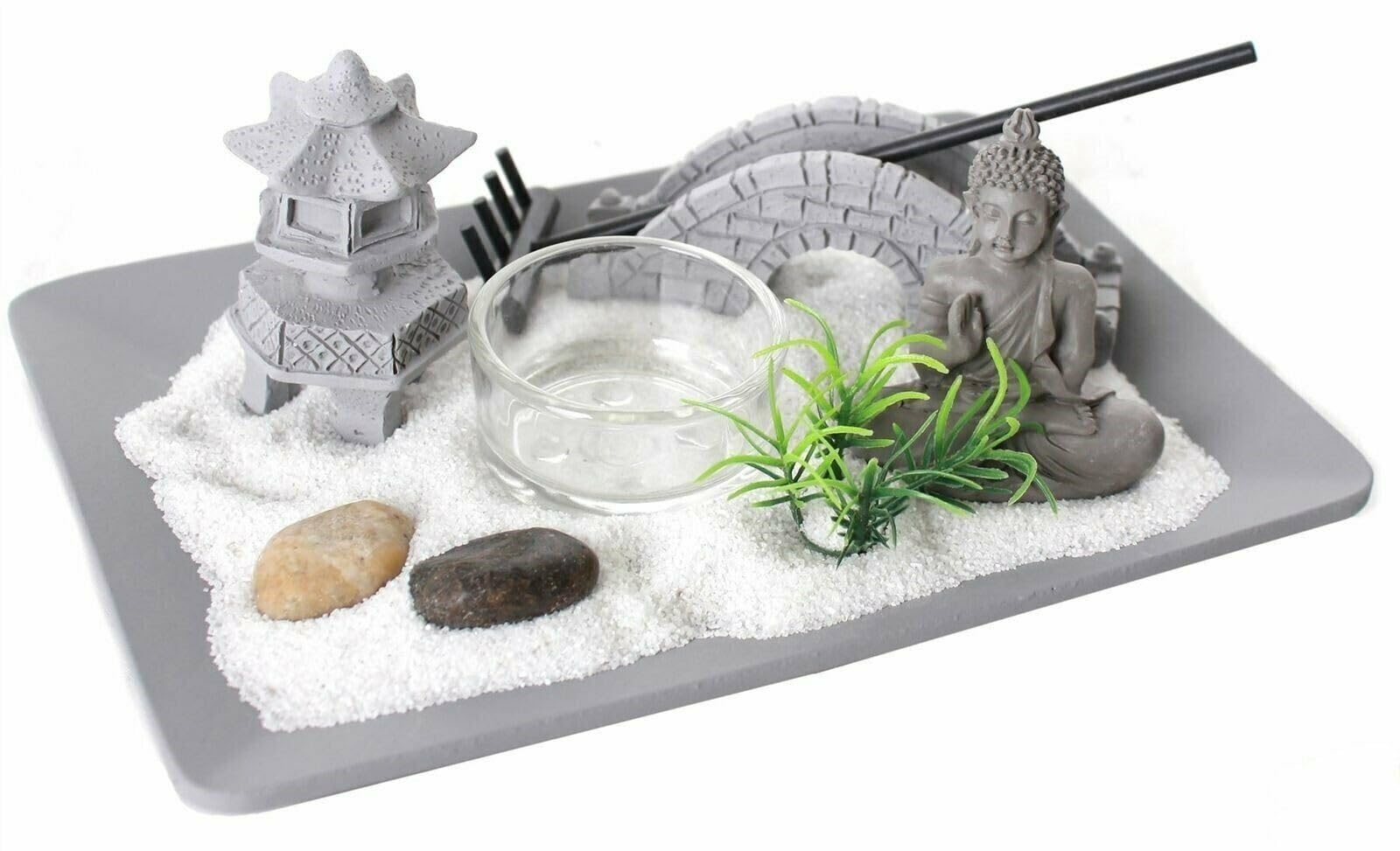 Candle Holder | Buddha in Garden | H:14cm W:19cm D:4.5cm | pack of 6