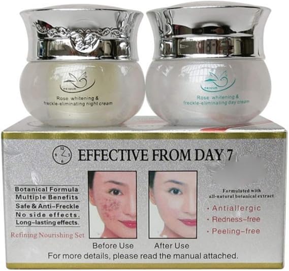 KISSION 2 Pcs Chinese Face Whitening Cream, Anti Freckle Melasma, Lightening Pigment Brighten