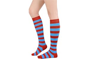 Century Star Women's Knee High Socks Athletic Thin Stripes Tube Socks High Stockings Outdoor Sport Socks