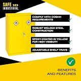 The Products Store COSHH Chemical Storage Cabinet - Flammable Metal Cupboard, 2 view 3