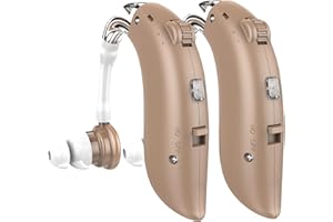 DELLONA Rechargeable Hearing Aids for Seniors Type-C - Hearing Aids With Noise-Canceling - Each Hearing Aid 360° Rotating Hook Comfortable - hearing aids for severe hearing loss (Beige)