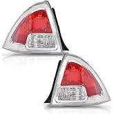 PIT66 Tail Light Fit Ford Fusion Red Lens w/o Bulbs | Compatible with Ford Fusion (submodel: S, SE, SEL) 2006-2009 Assembly Taillight 6E5Z13404B, 6E5Z13405B, FO2819113C