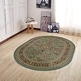 Ottomanson Ottohome Collection Persian Heriz Oriental Design Non-Skid Rubber Backing Area Rug, 5' X 6'6