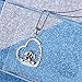 DAOCHONG Mom Gifts 925 Sterling Silver I Love You Heart Dog Pendant Necklace for Women, 18