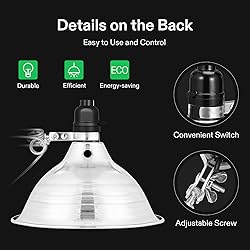 VIVOSUN Clamp Lamp Light with Detachable 8.5 Inch