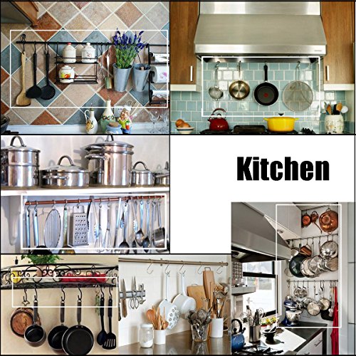 Shells® 10 Pack 4 Inches Silver Color S Shaped Metal Hooks Hangers For Home, Kitchen and Garage