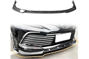 MODILOVER Front Bumper Lip Spoiler, Compatible with 2021-2024 Toyota Camry LE/XLE/Hybrid LE/Hybrid XLE, PP Carbon Fiber Print Ikon Style Add-on Front Splitter Air Dam Chin Protector, 3 Pieces