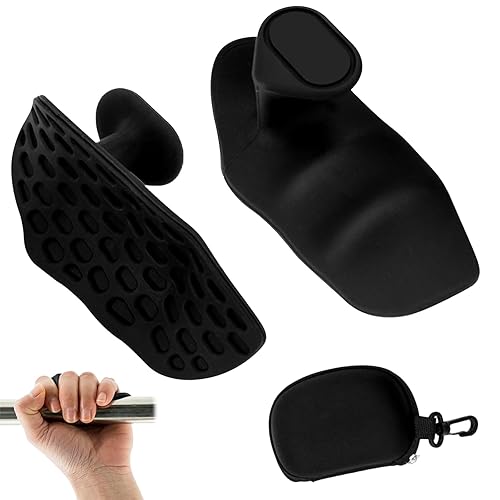 Gym Grips, Gym Hand Grips,3 Pcs Gym Accessories Anti Slip Hand Protector Hand Grip and Storage Box, Fingerless Gym Hand Grips for Unisex Exercise Weightlifting Bodybuilding Sports