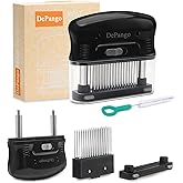 DePango Meat Tenderizer, Meat Tenderizer Needle with Heavy-Duty Stainless Steel 48 Blades for Steak/Chicken Breast/Pork/Beef,