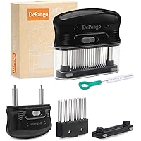 DePango Meat Tenderizer, Meat Tenderizer Needle with Heavy-Duty Stainless Steel 48 Blades for Steak/Chicken Breast/Pork/Beef,