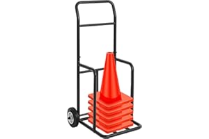 DaisyInner Cart for Traffic Safety Cone Transportation 18.5"w x 19.5"d x 49"h Black Traffic Cart for Safety Cones with Capaci